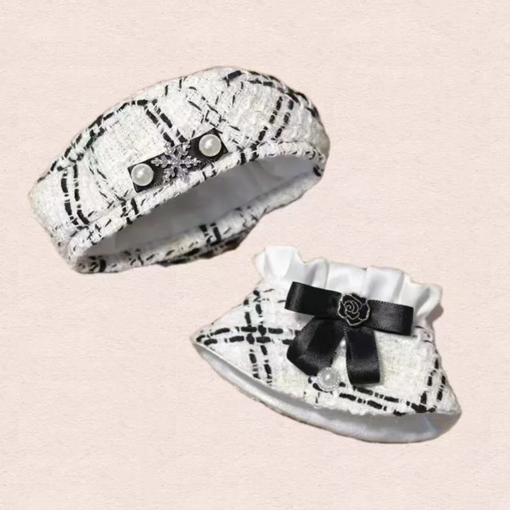 17CMvestiti labubu/vestiti per bambole in cotone, berretto, scialle alla moda, accessori labubu, 6 colori disponibili (senza bambola)