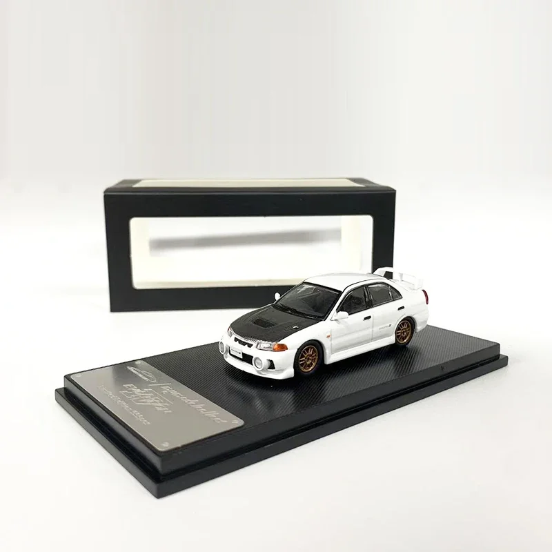 MC 1:64 Modelo Coche Lancer Evolution V4 Colección de vehículos fundidos a presión de aleación - Blanco carbón