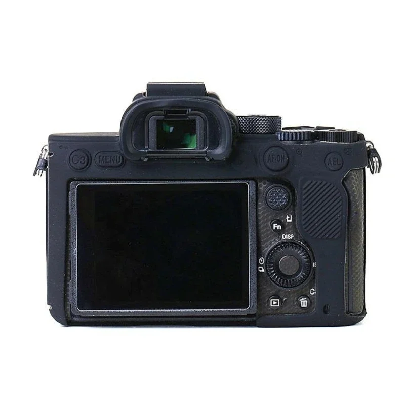 For Sony A7R4 A74 Soft Rubber Silicone Case Body Cover Protector Frame Skin Anti-drop and shock-proof  + Free Tempered Film