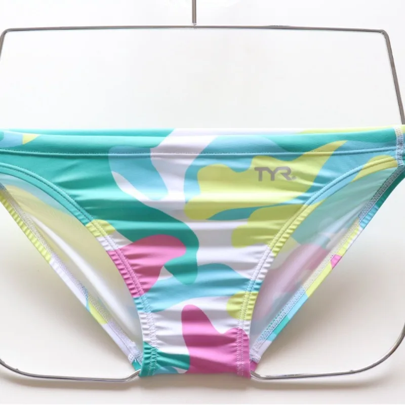 

2026 Men's Low Waist Swim Briefs Quick Dry Colorful Design Professional Training Competitive Sports Swim Trunks