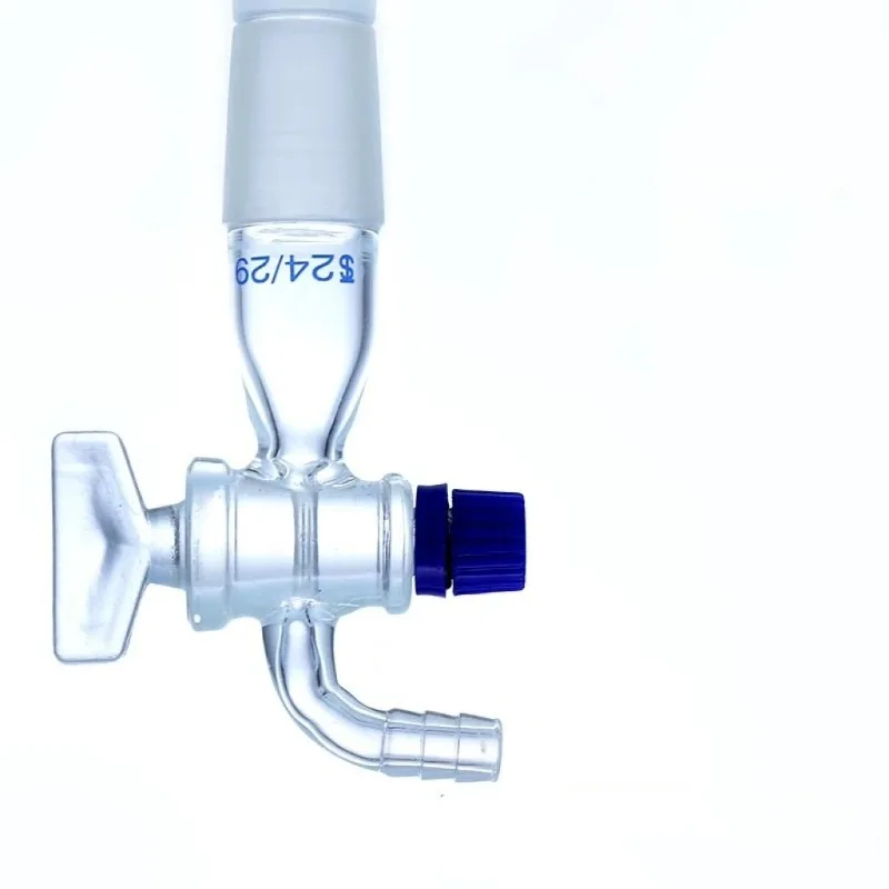 19/26 24/29 29/32,Glass Vacuum Adapter,Bent Hose Connection,Lab Stopcock,Glass Switch Valve