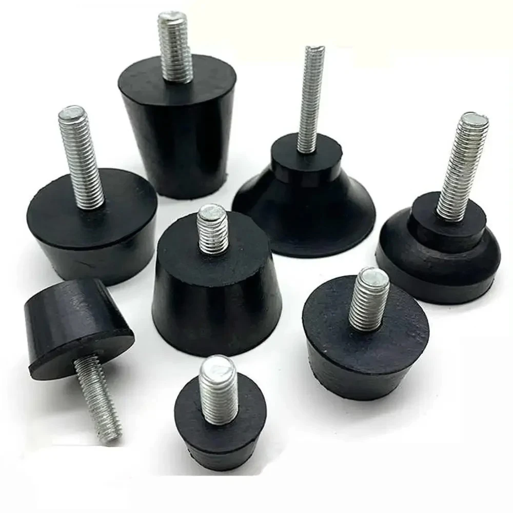 M6 M8 M10 Table Chair Balck Leveling Foot Pad Furniture Leg Anti-shock Protections Rubber Adjustable Feet Pad With Screw