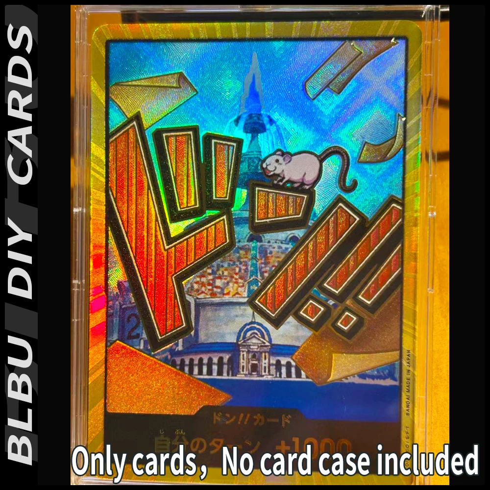 BLBU 1 قطعة OPCG TCG ذهبي دون!! بطاقة المجموعة The Best Prb-01 En Jp Super Parallel Zoro Perona Gold Flash BoaHancock Nico Robin