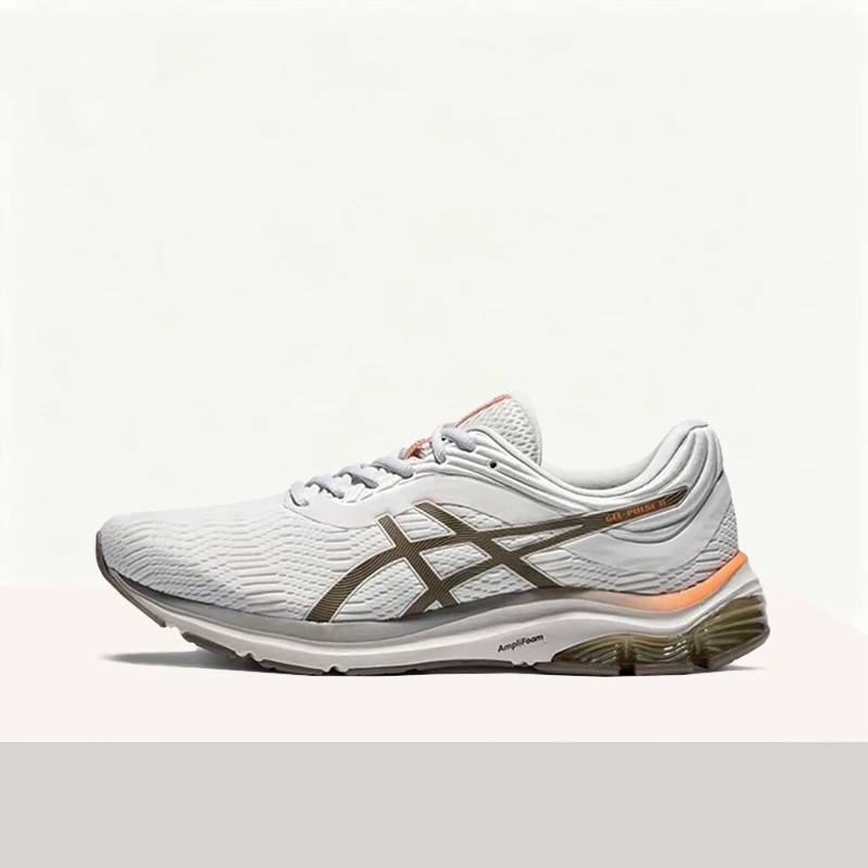 ASICS Gel-Pulse 11 Men's White/Brown Low-Top Runners – Casual Fabric Upper, Slip-Resistant Sole & Durable Comfort 1011B293-101