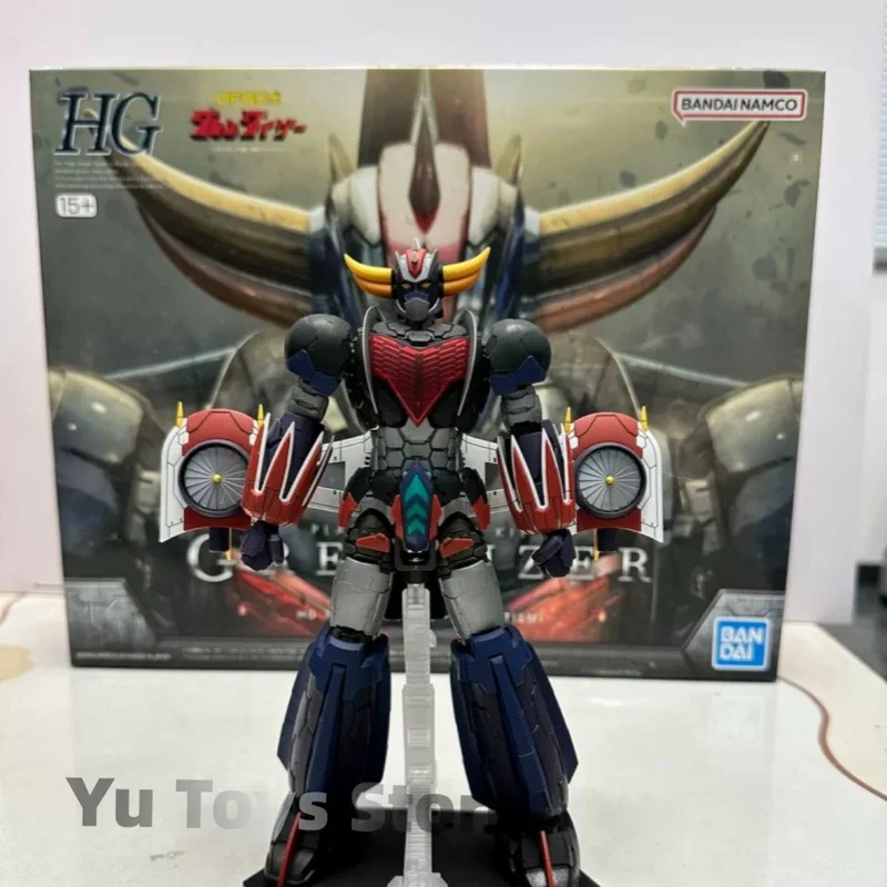 Genuine Bandai Mazinger Z Infinty  Action Figure Hg Grendizer Blackin Model Kit Anime Figures Stock Toys For Children Gift