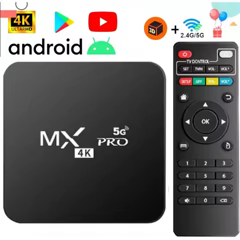 MXQ Pro Smart TV Box Android12 4K With H3 2.4/5G Dual-WIFI 3D Video Media Player Home Theater Set-top Box Android TV Box 2025