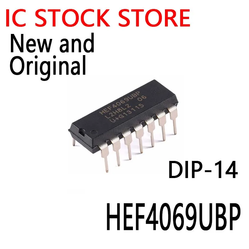 10PCS New and Original  DIP-14 HEF4069  HEF4069BP IC HEF4069UBP