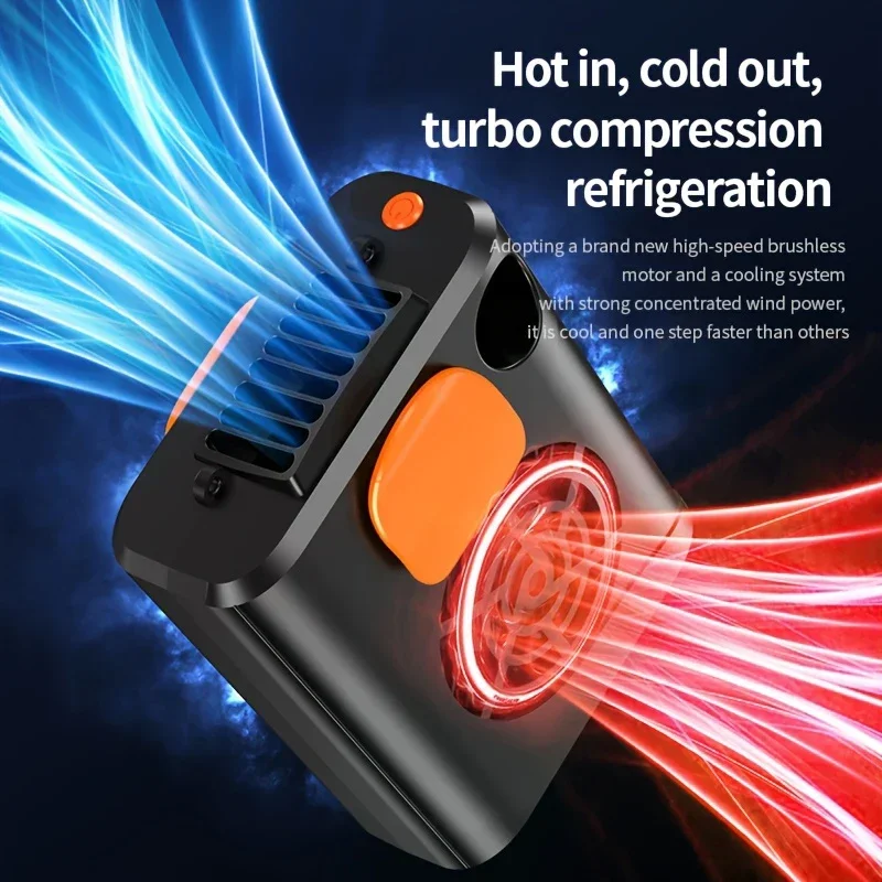 Hanging waist fan, portable waist clip USB charging, portable outdoor bladeless hanging neck fan, high-temperature operation