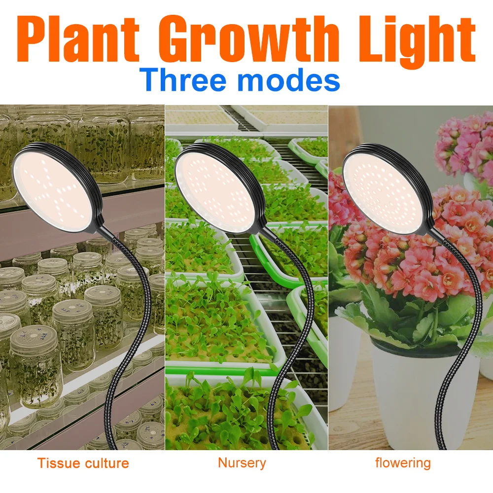 

LED Clip Plant Grow Light USB Lamp For Plants Greenhouse Phyto Lamp With Control Full Spectrum Fitolampy Hydroponic Growth Bulb