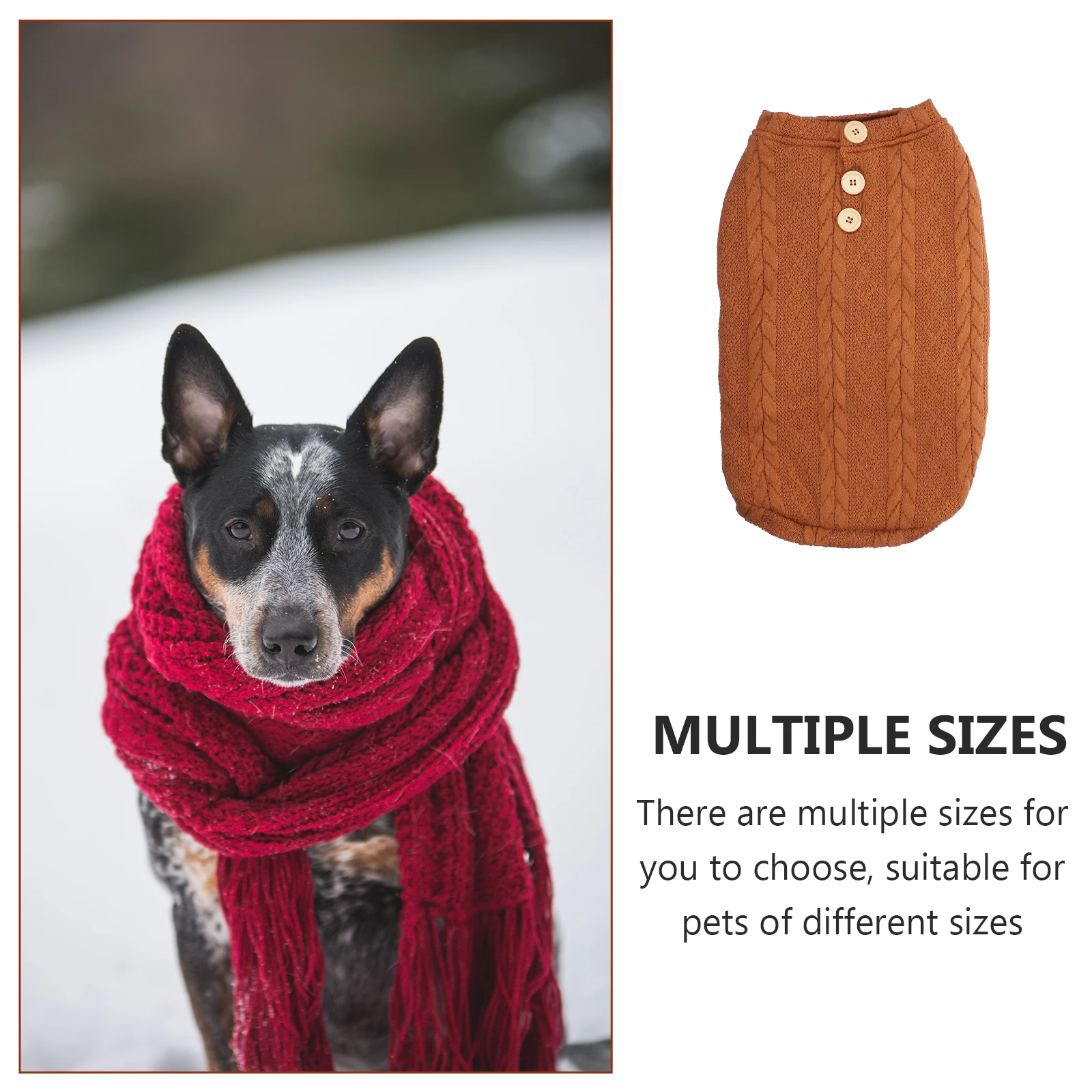 

Dog Warm Sweater Winter Pet Costume Clothing Garment Outer Knit Clothes Knitted