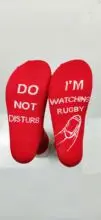 Non disturbare, sto osservare il rugby, calzini in cotone inglese/francese