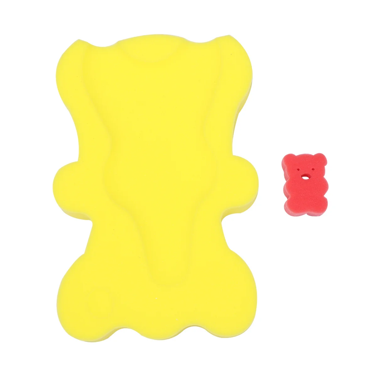 1 قطعة حمام الطفل الإسفنج حصيرة لينة عدم الانزلاق الكرتون وسادة الوليد الرضع دش وسادة الأصفر مريحة دعم رئيس الرقبة الظهر