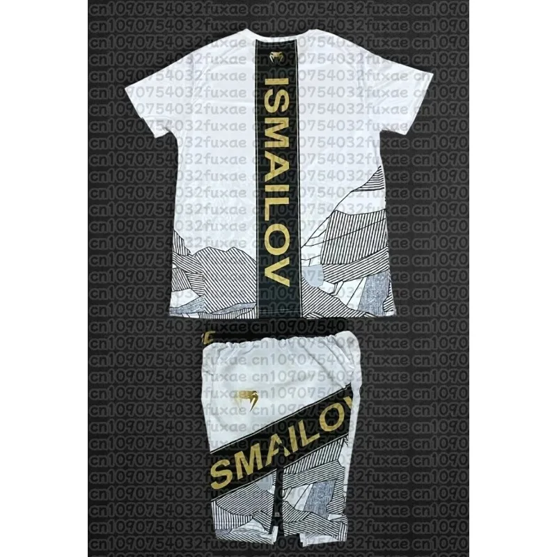 

UFC Top Warrior Islamic Makhachev Battle Event T-shirt Shorts Men Breathable Jersey Wrestling Running Sweat-absorbing Suit