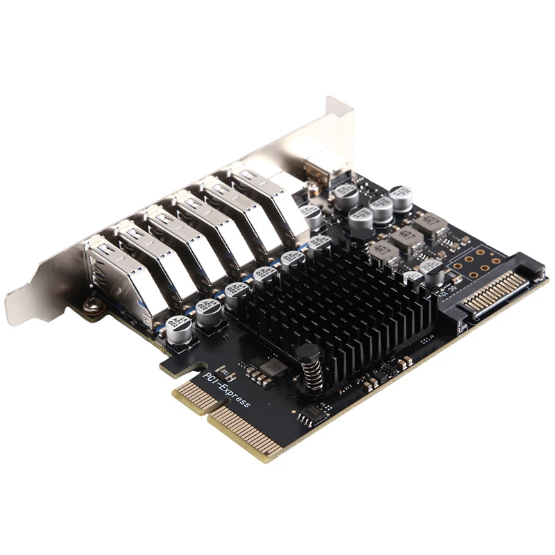 DT21 PCIe USB 3.2 Gen 2 Expansion Card 10Gbps 6xUSB-A 2xType-C PCI-E X4 Hub Adapter for Desktop Windows Linux