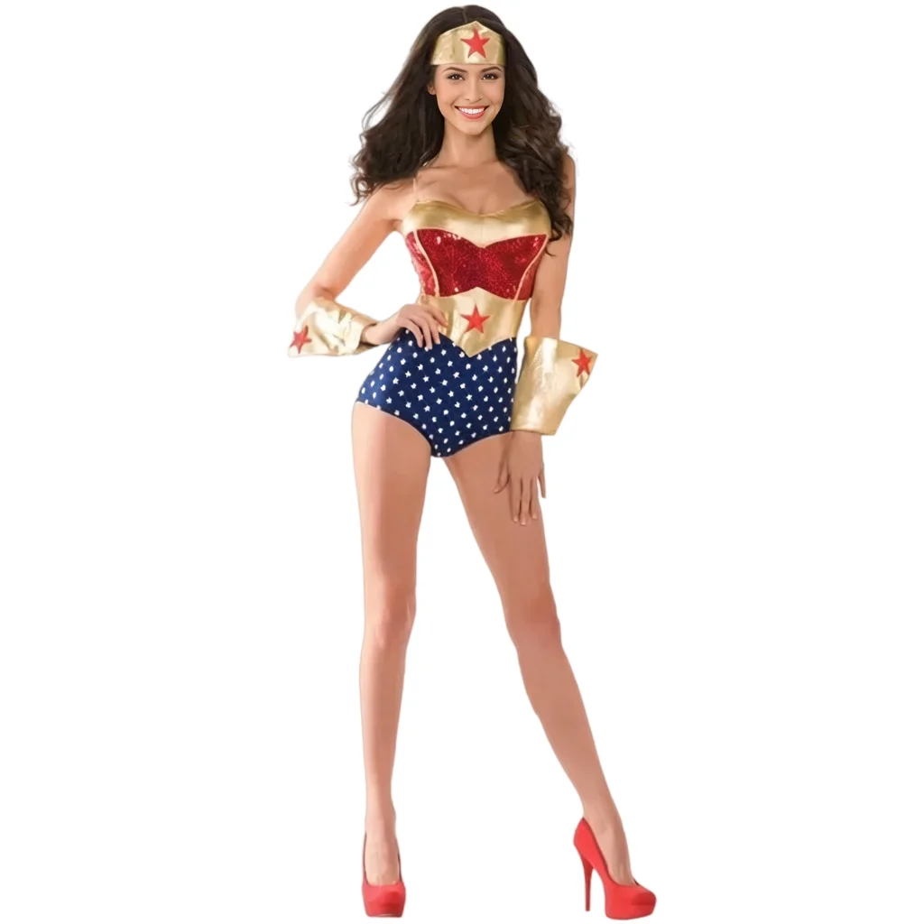 

Carnival Party Women Wonder Super Warrior Cosplay Costume Halloween Stage Performance Cosplay Fancy Dress