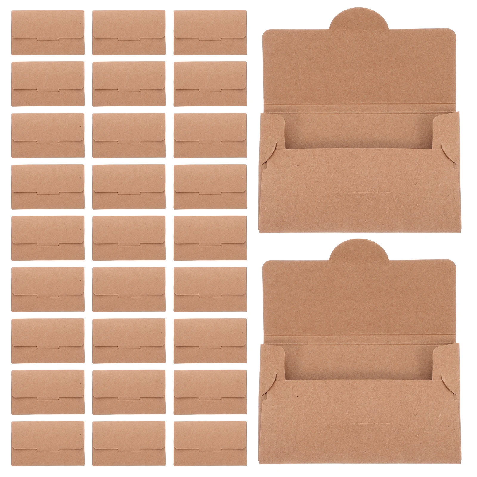 

50pcs Kraft Paper Card Sleeves For Hotel Id Transit Cards Durable Thick Protector Envelope Holder Storage Bag
