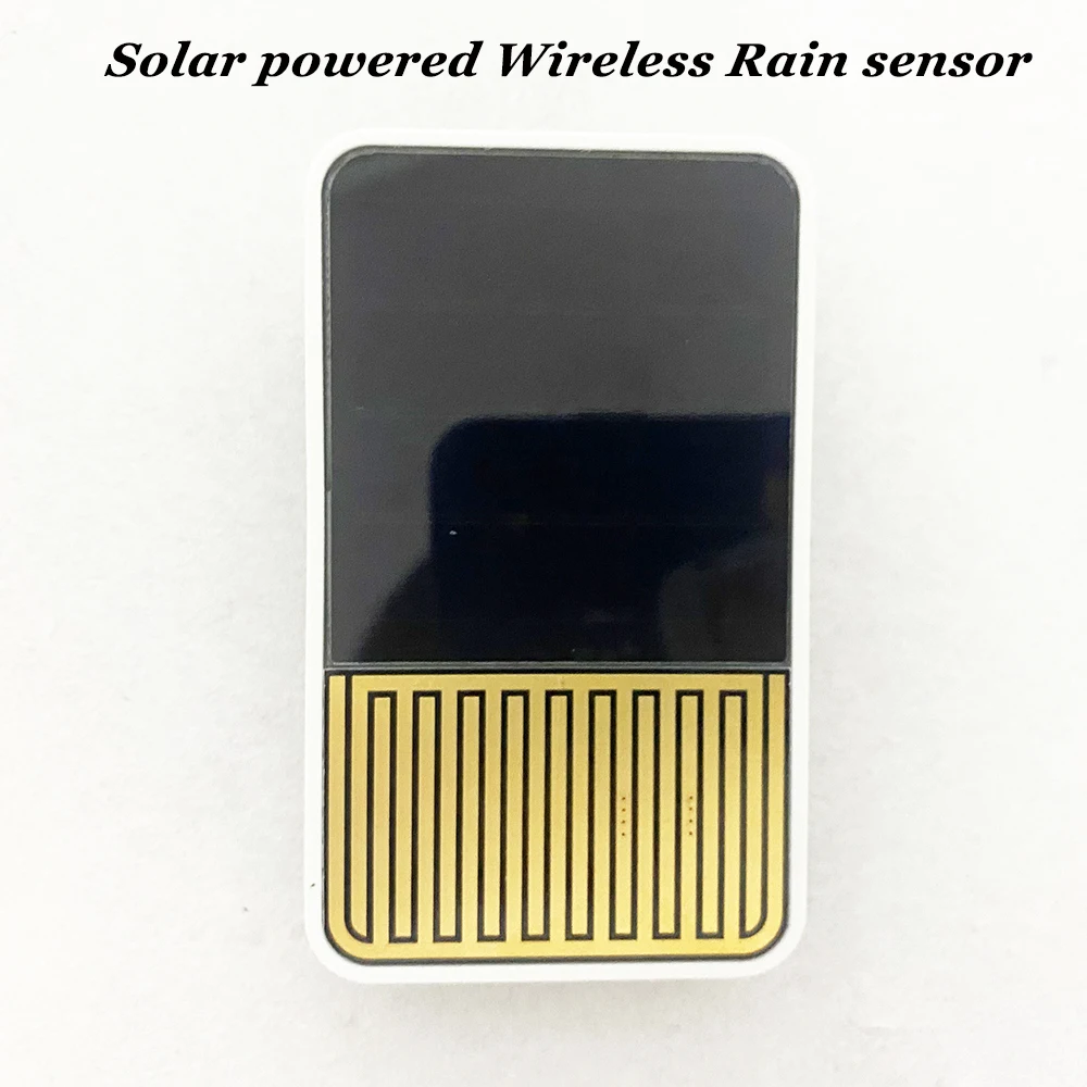 Solar Powered Rain Sensor Lithium Battery RF Wireless Detector Rain Switch Use with Window Opener or Switch In our store