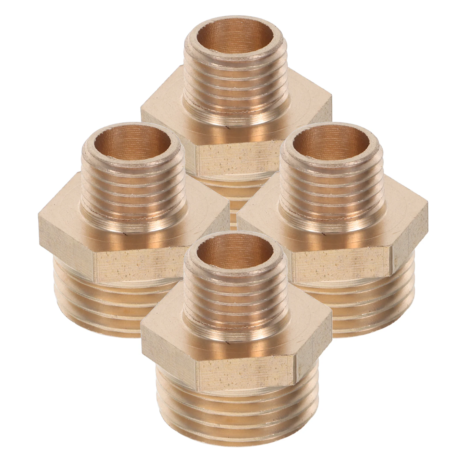 

4pcs Copper Pipe Threaded Joint Garden Hose Connector Repair Adapter Fittings High Sealing Leakproof Replacement Parts for Home