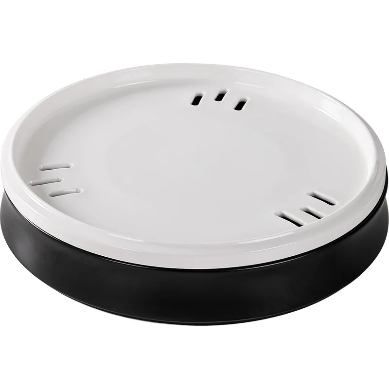 

Matte black dry ice plate, restaurant specialty tableware, sushi plate