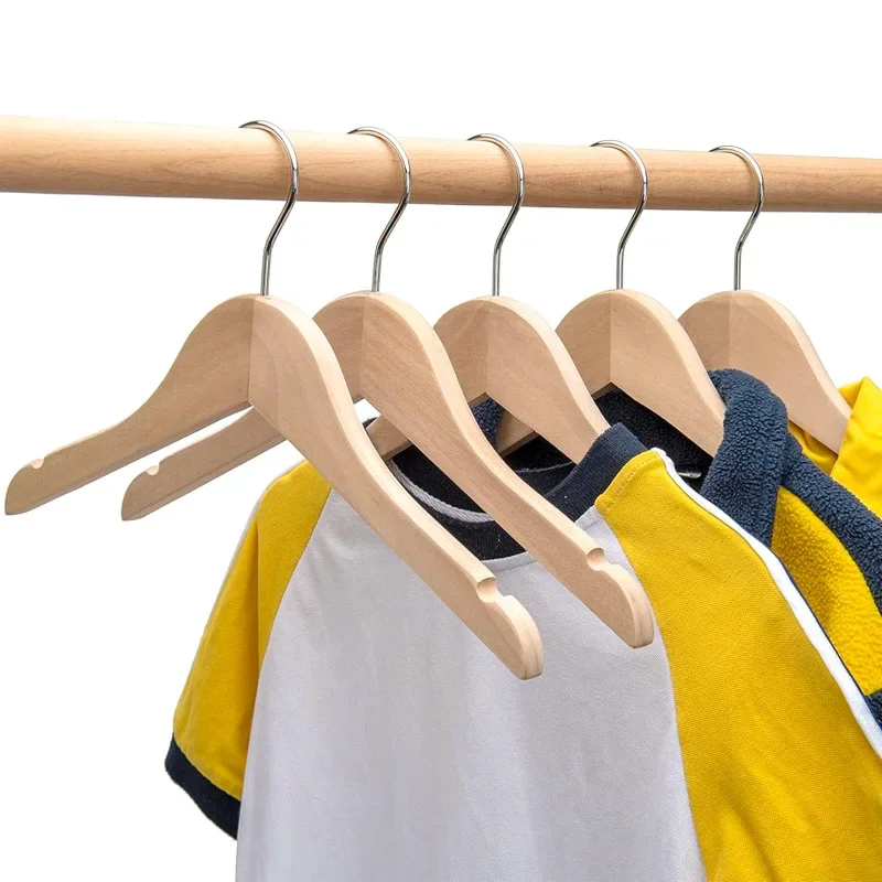 6Pcs/Set Cartoon Wooden Baby Clothes Hangers,Cute Costume Racks,Mini Baby Toddler Closet Organizer Room Decor for Kids Present