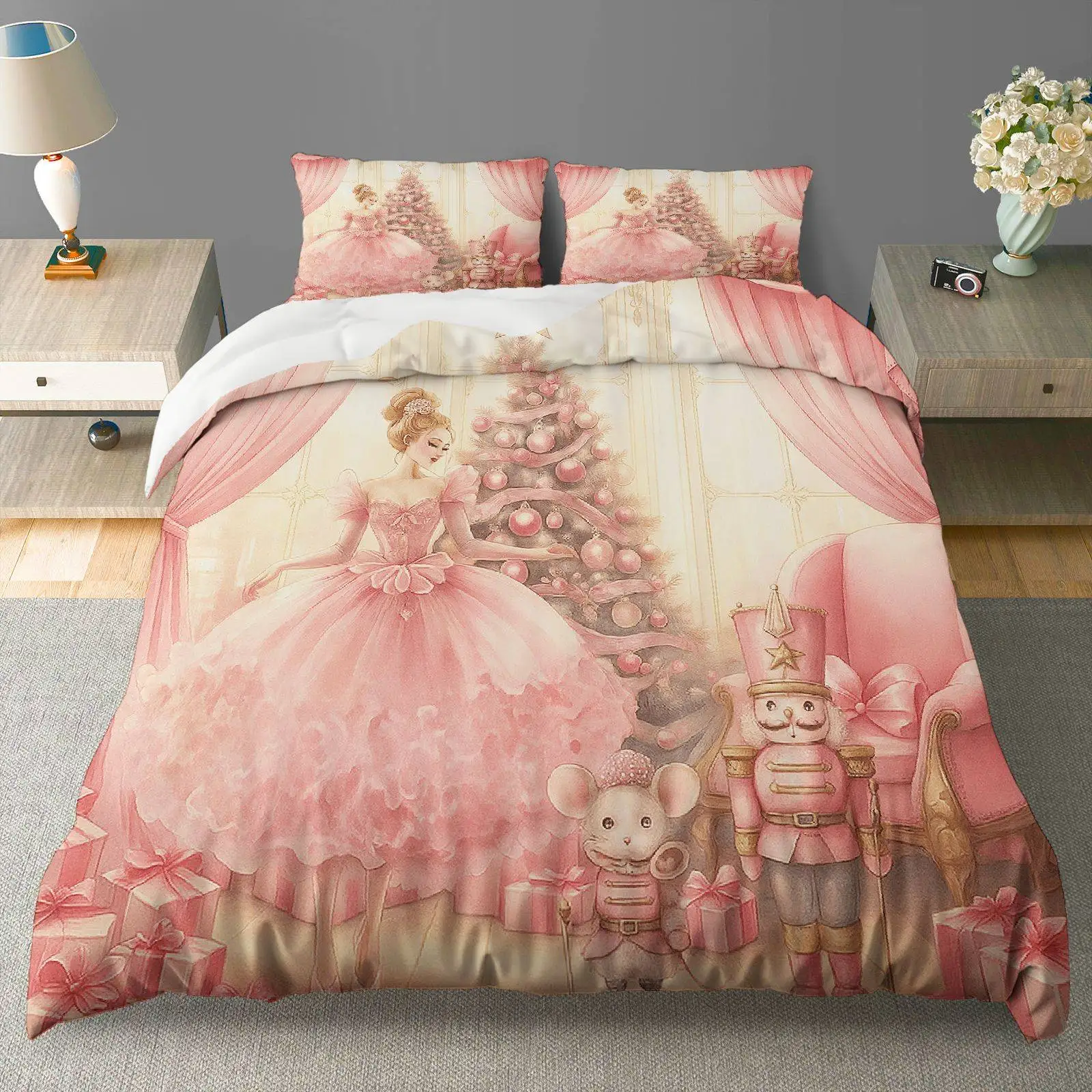 ensemble-de-housse-de-couette-de-noel-3-pieces-design-casse-noisette-ballerine-et-arbre-de-noel-literie-en-polyester-rose-et-blanc-doux-avec-fermeture-eclair