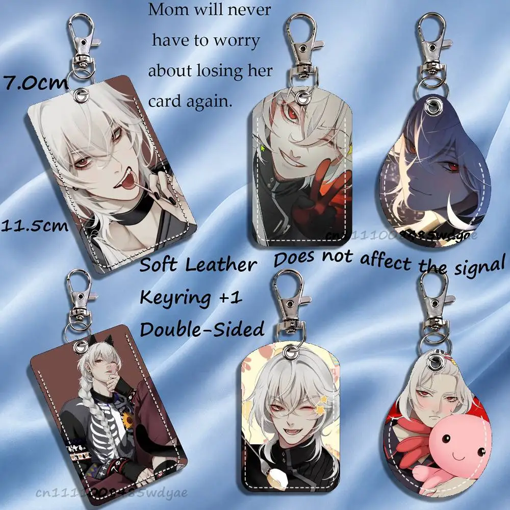 A D-Date with D-Death Casper Card Case Leather Card Holder Keychain Key Ring Transportation Card Case