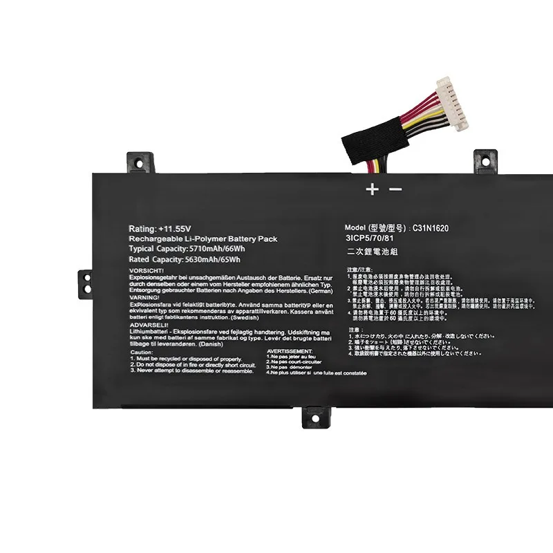 High Capacity 11.55V 66Wh 5710mAh Laptop Battery C31N1620 For Asus Zenbook UX430UQ UX430U UX430UQ-GV015T U4100UQ PRO U4100U