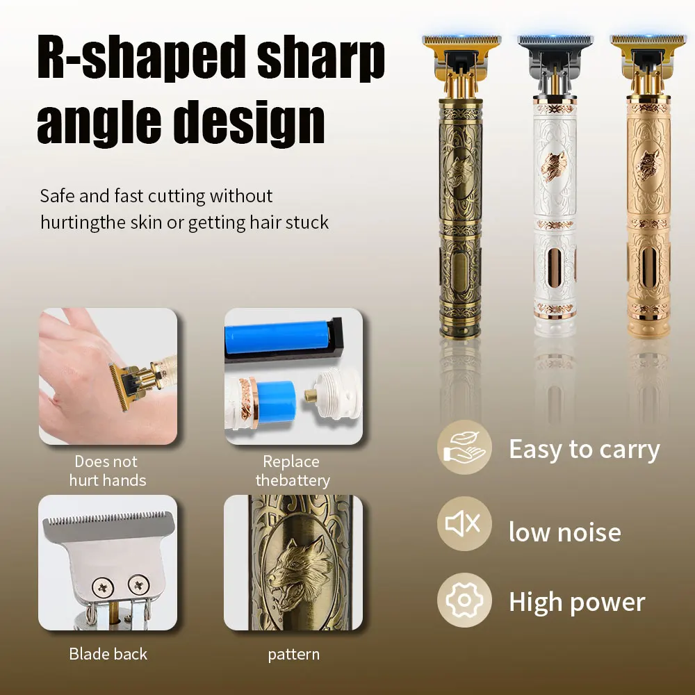 Hair Clipper Electric Clipper Hairdressing USB Electric Three-speed Speed Adjustment Large-screen