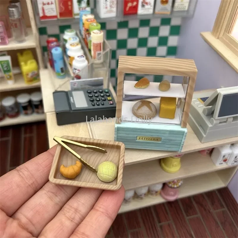 Dollhouse Miniature Supermarke Furniture Items Breadstand/pantry Set Dollhouse Simulation Appliances Toy Decoration Accessories