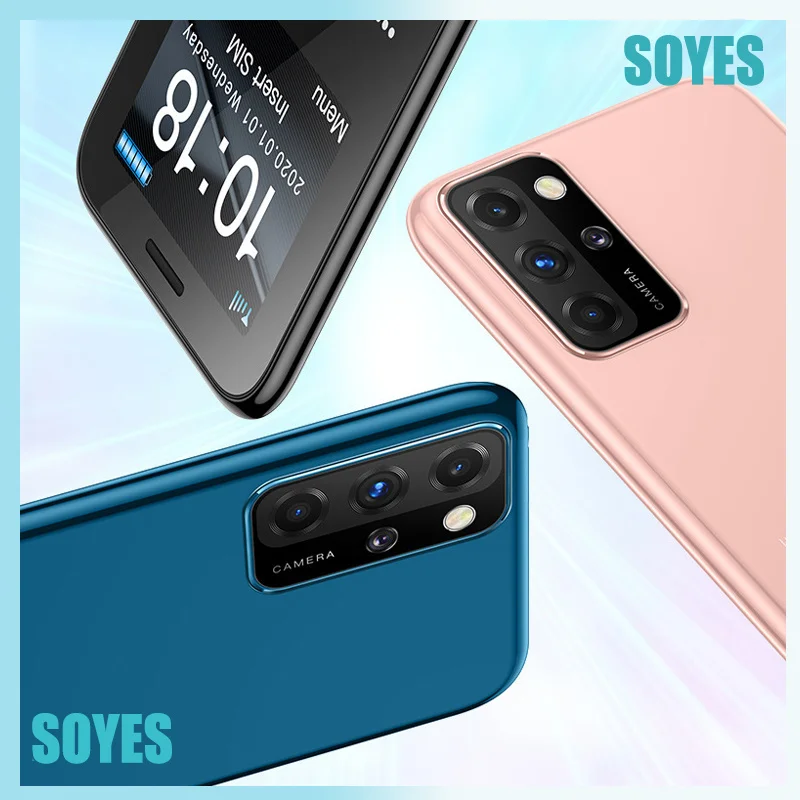 Soyes V9 Portable And Lightweight Mnini Ultra-Thin Camera Button Mini Card Mobile Phone Ifi Bluetooth Fm Hotspot Gps Small Phone