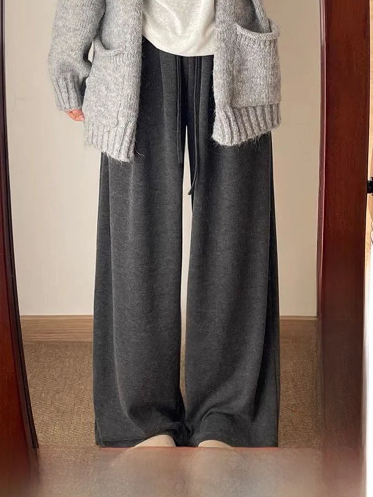 

Женские брюки больших размеров с флисовой подкладкой, прямые, повседневные, с высокой талией, утепленные, весенние, комфортные, свободного кроя