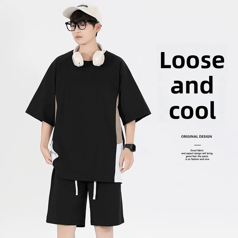 

Wassup Erika Men's Breathable Quick Dry Color Blo Sports Suit Summer Youth Casual Two Piece Set Lightweight Active Wear