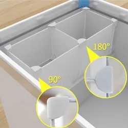 37/47cmH Enclose Light Assembled Freezer partition grill net storage rack organizer island freezer horizontal refrigerator