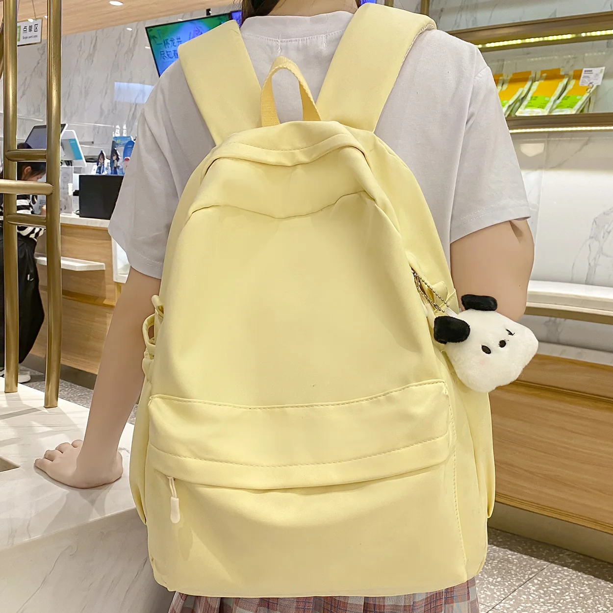 Girl Pink Waterproof Kawaii Nylon School Backpack Fashion Female Travel College Backpack Women Ladies Cute Laptop Book Bags Cool