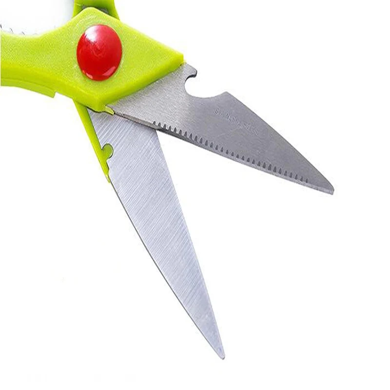 Stainless Steel Multi-function Kitchen Scissors Can Clip Walnuts and Cut Chicken Bone Barbecue Scissors Kitchen Accessories