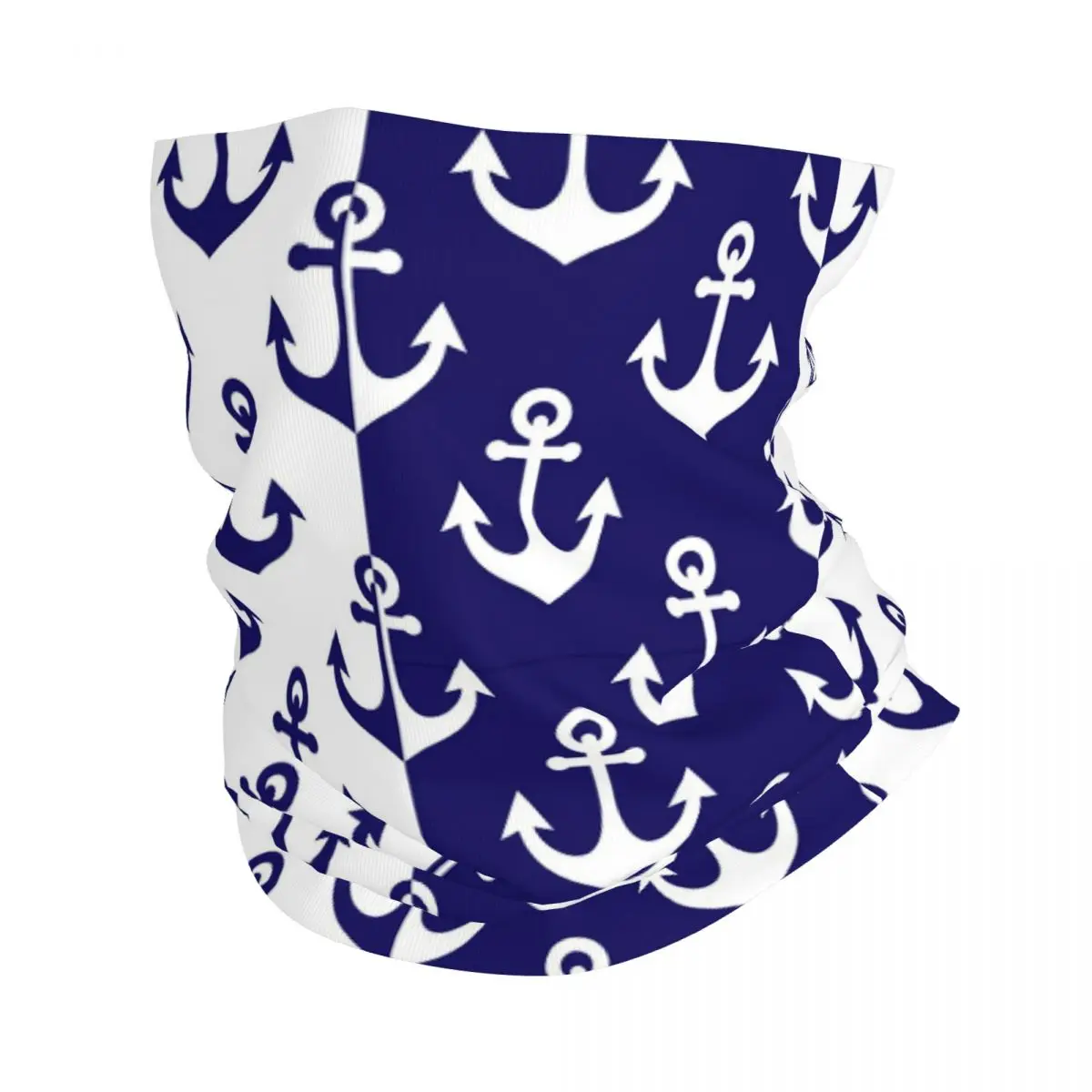 Nautical Anchor Naval Bandana Neck Gaiter Printed Mask Scarf Warm Headband Hiking Unisex Adult Washable