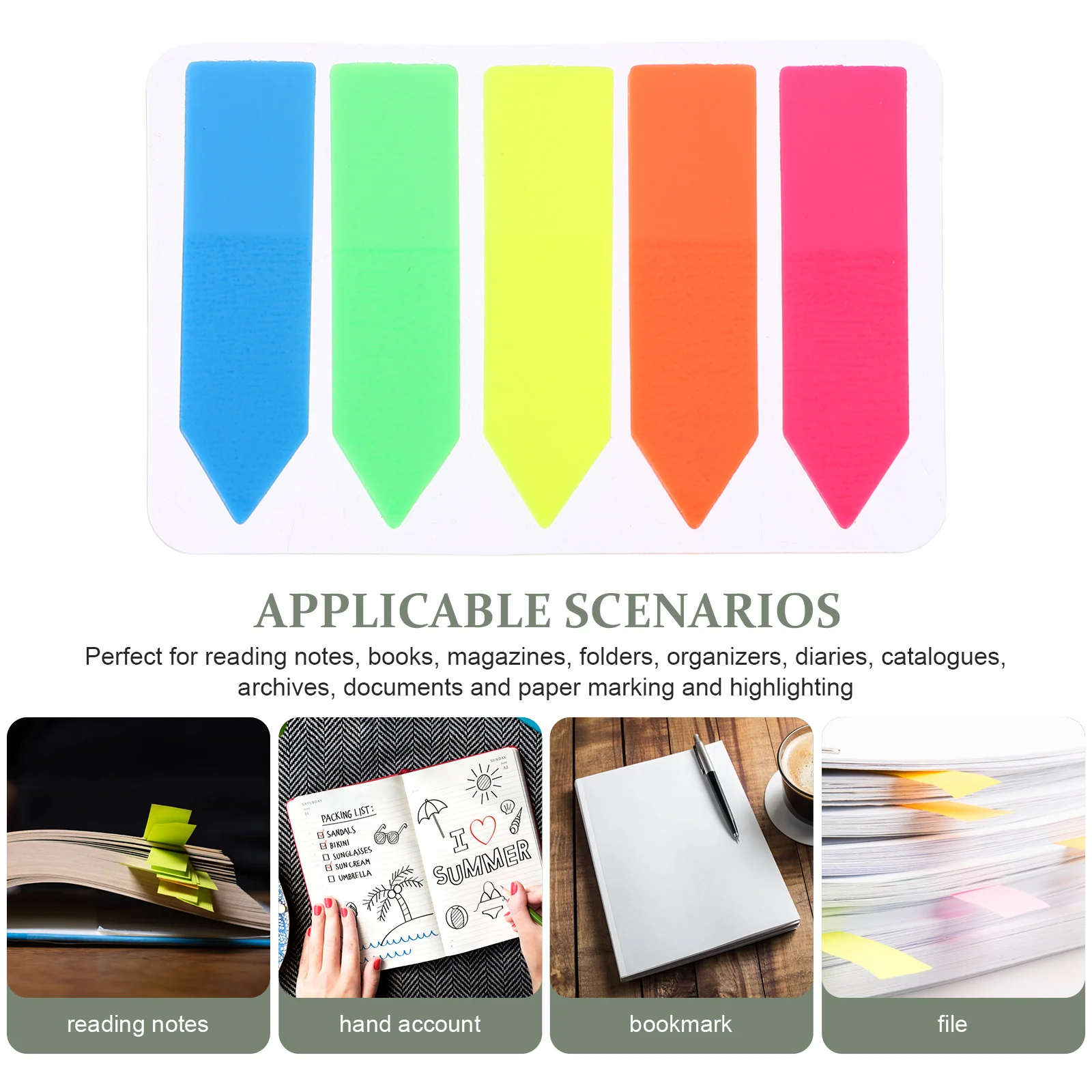 2000 Sheets Supply Household Multi-function Page Markers Markers Book Tabs Book Tabs Labels Multifunction Convenient The Pet