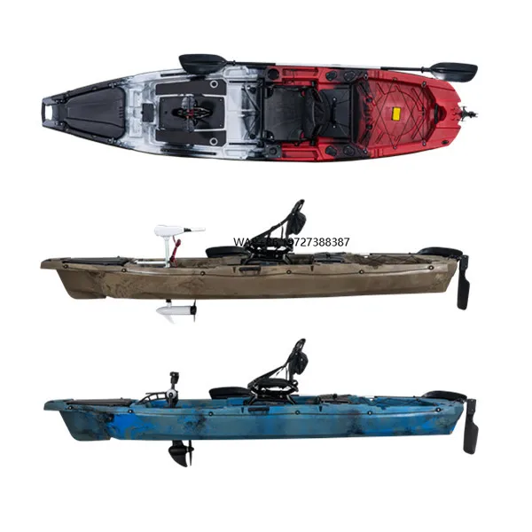 

3.7m Multifunctional Fishing Kayak for Surfing 1 Person HDPE Hull Material Equipped with Propel Pedal or Fin Pedal or Motor