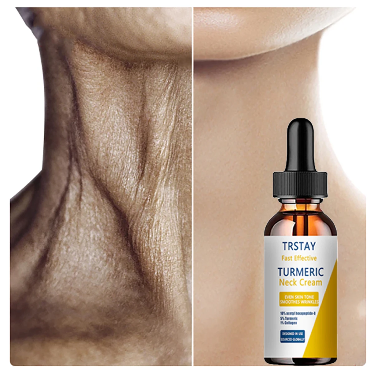 

TRSTAY Крем для шеи Imbir Желтый для подтяжки морщин Антивозрастной отбеливающий Быстрый и эффективный крем для тела для ухода за кожей