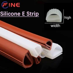 Red/White High temperature resistant silicone seal E Type Strip Freezer Door Oven Steam Engine Sealing Strip