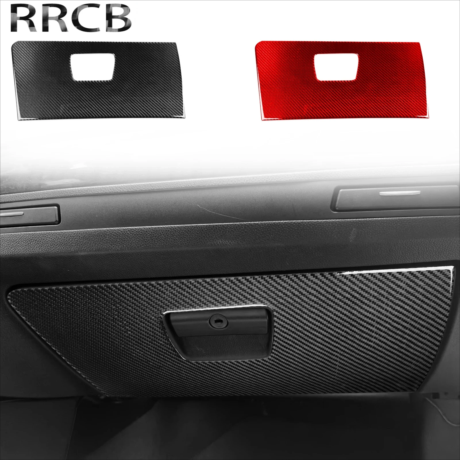 

For BMW 3 Series E90 2005-2012 Carbon Fiber Co-pilot Glove Storage Panel Decorative Car Accessories Cover Sticker Interior Trim