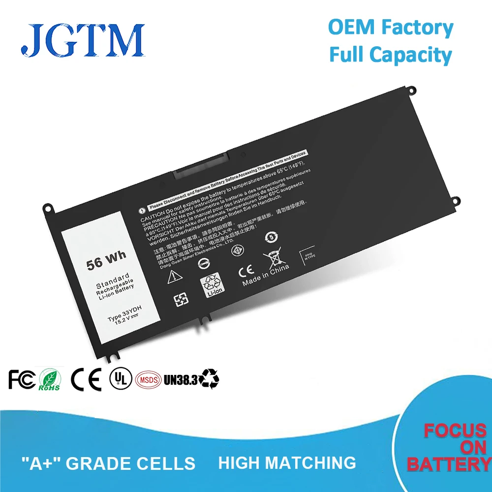 

JGTM 33YDH Laptop Battery for Dell Inspiron 15 7577 17 7000 7773 7778 7786 7779 2in1 G3 15 3579 G3 17 3779 G5 15 5587 G7 15 7588