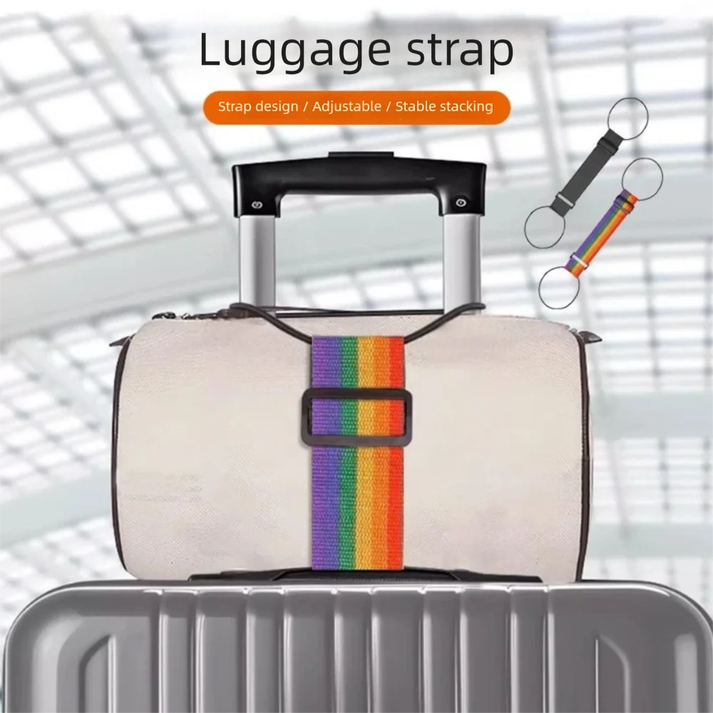 1/2Pcs Versatile Luggage Elastic Strap Portable Adjustable Travel Suitcase Fixed Strap Luggage Connector Straps