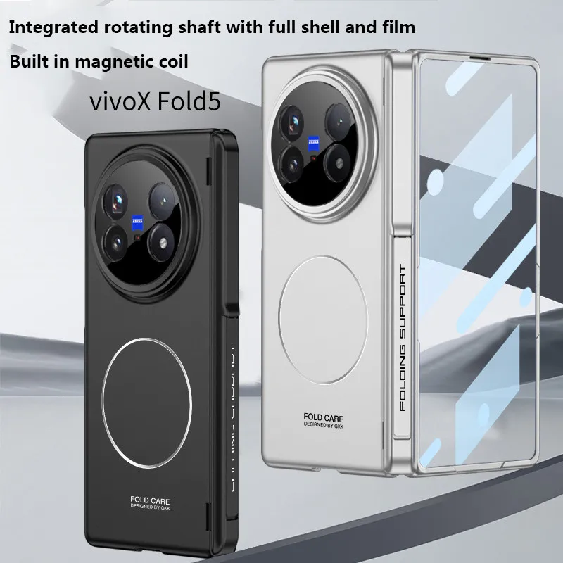 

Модный защитный чехол от падения с держателем для Vivo X Fold5 Fold 5 5G с защитной пленкой для экрана из закаленной пленки