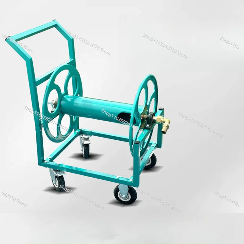 Portable water pipe truck large flow reel rack 1 inch 4 minutes 6 minutes soft reel