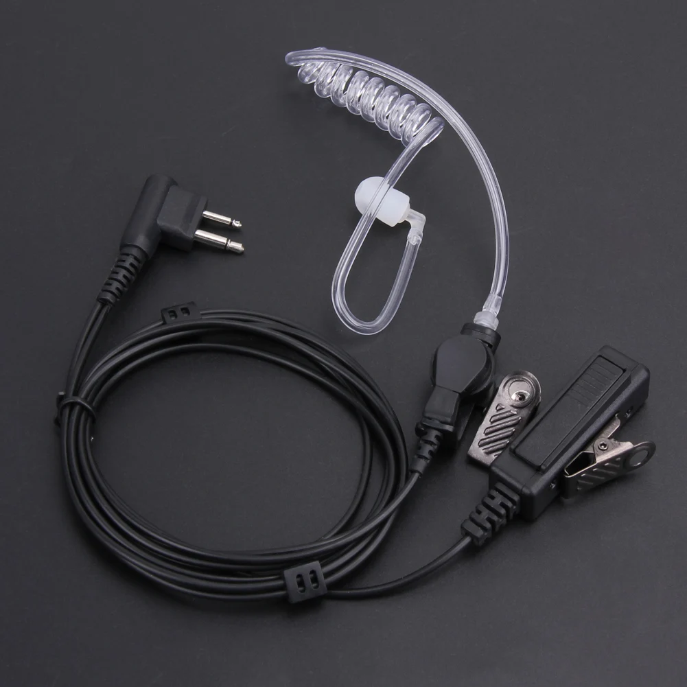 Professional Tube Earpiece Headset for Motorola Two Way Radios Multifunctional Microphone for Hiking Teamwork