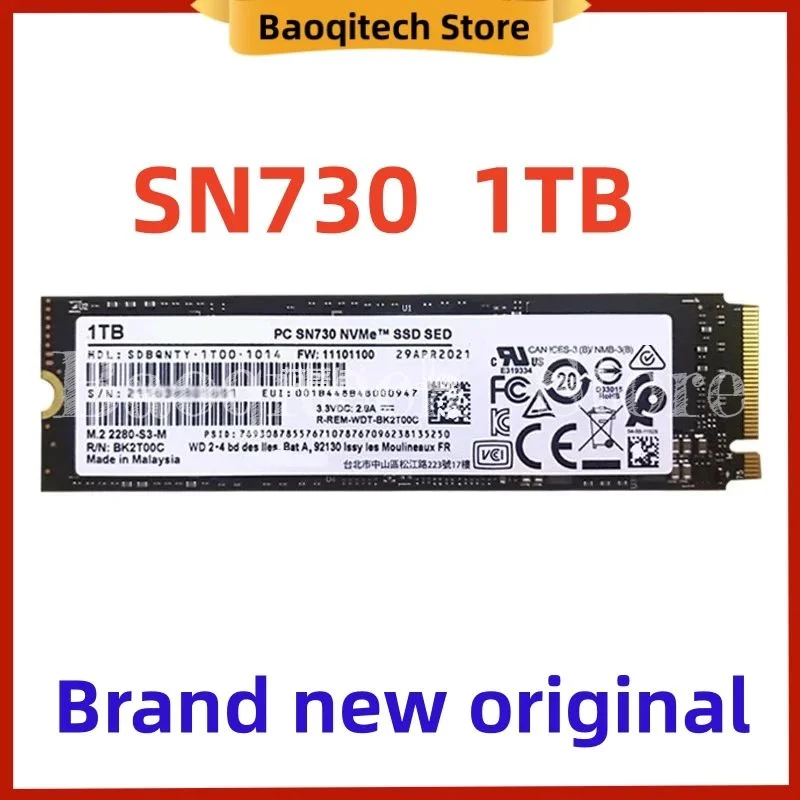 NEW  SN730  256GB 512GB Solid State Drive NVME Protocol 2280 Volume PCIE3.0 M.2 1TB SSD for WD for PC  Western Digital
