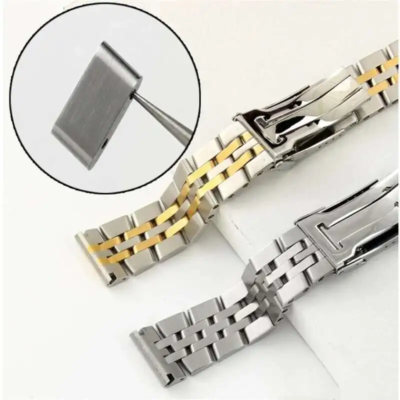 Superior 22Mm 24Mm Sier Gold 316L Stainless Steel Watchband Solid Screw Ks Bracelet Fit For BRL Superocean Chronomat Watch - view 3