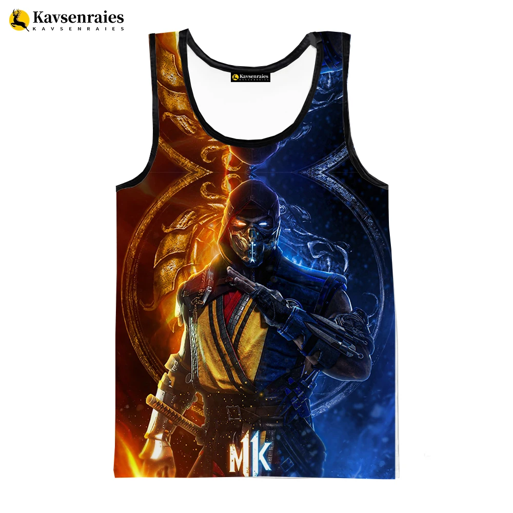 Mortal Kombat 11 Printed 3D Tank Tops Men\'s Clothing Men Women Casual Sleeveless T-shirt Hip Hop Streetwear Oversized Tops Tees