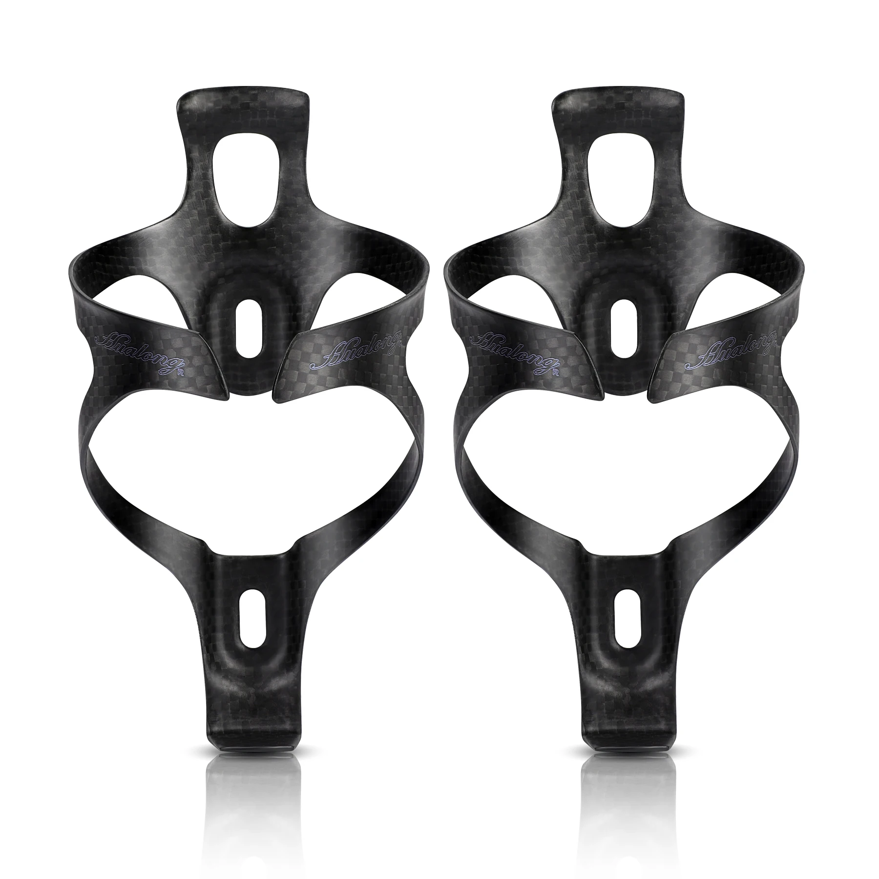 HUALONG Carbon Fiber Bicycle Water Bottle Cage Mountain Road Bike Water Bottle Holder, Matte Black, Weight (16±2g) .